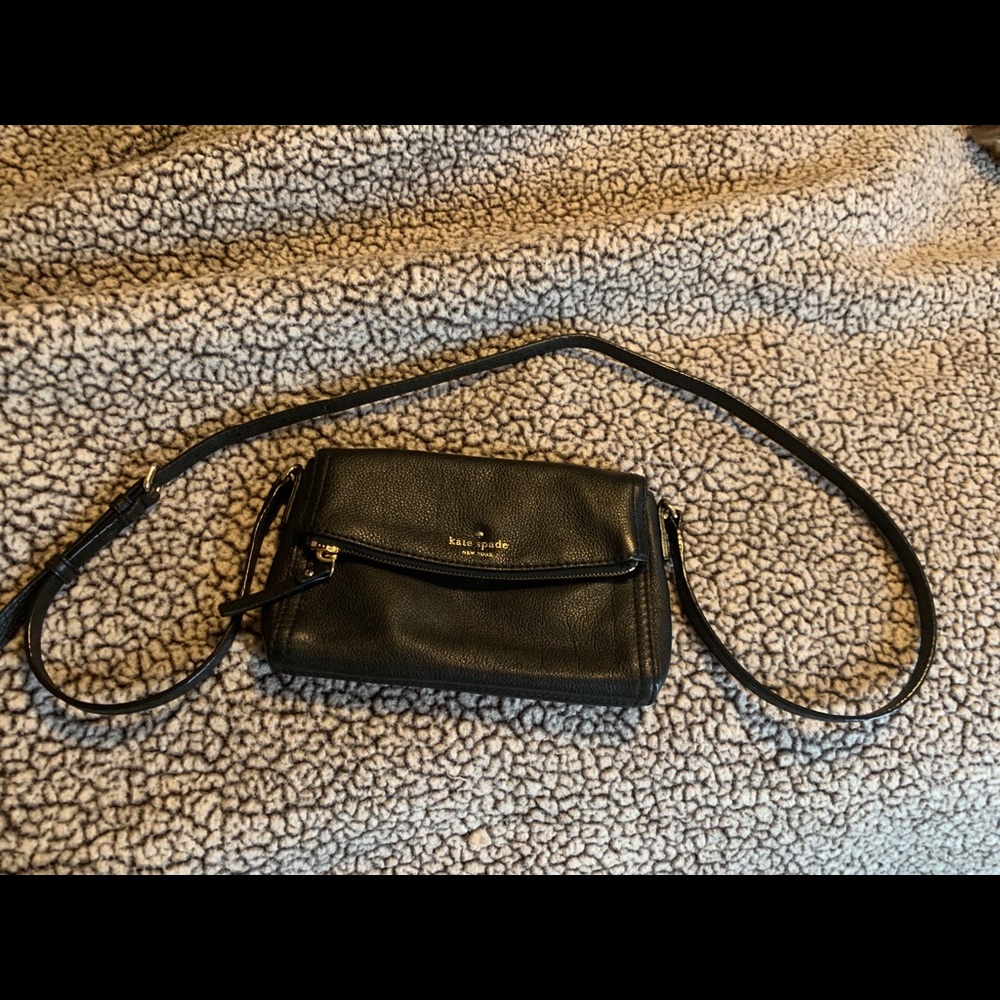 Kate Spade Black Pebbled Leather Crossbody